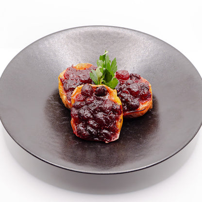 Apfel gefüllt mit Preiselbeeren