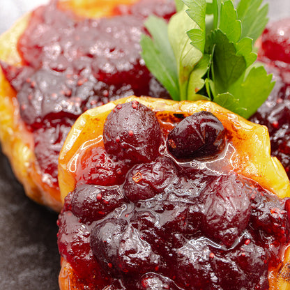 Apfel gefüllt mit Preiselbeeren