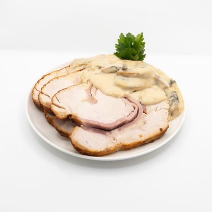 Putenorloffbraten mit Champignonsoße