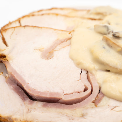 Putenorloffbraten mit Champignonsoße