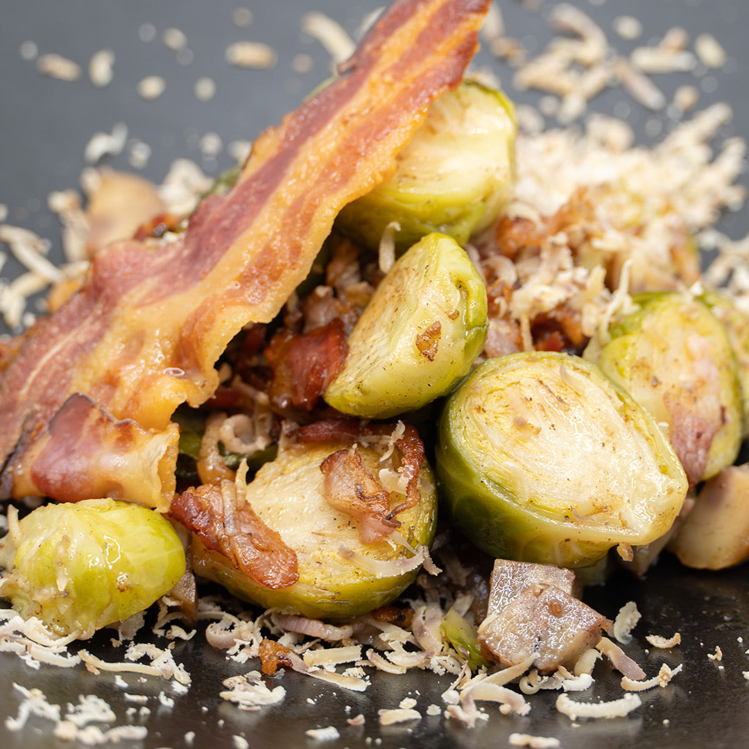 Rosenkohl mit Speck und Kastanien